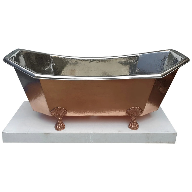 Coppersmith Creations Eight Sided Clawfoot Nickel Inside (1 size, Shining Copper) - Brand New Bathrooms