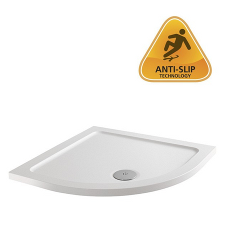 MX Elements Flat Top Quadrant ABS Stone 550 Radius Shower Tray (3 sizes) (Anti-Slip options available) - Brand New Bathrooms