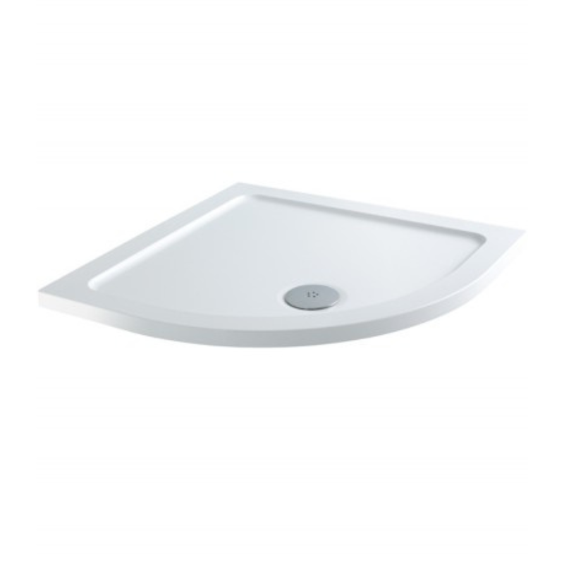 MX Elements Flat Top Quadrant ABS Stone 550 Radius Shower Tray (3 sizes) (Anti-Slip options available) - Brand New Bathrooms