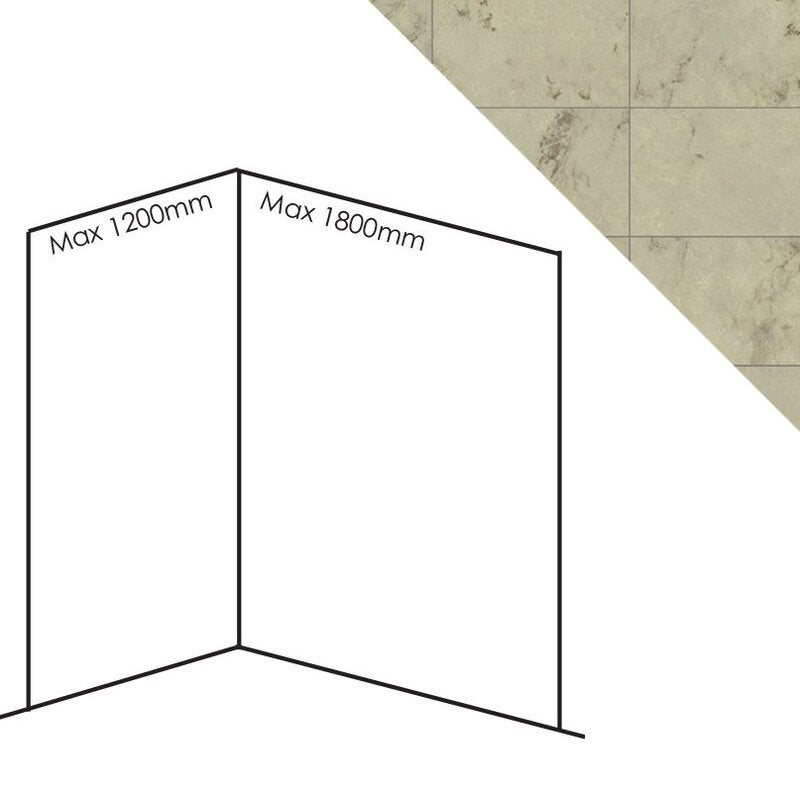 Bushboard Nuance Corner Pack B3 (for Shower Enclosures up to 1800mm) Amber Tile - Brand New Bathrooms