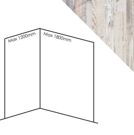 Bushboard Nuance Corner Pack B3 (for Shower Enclosures up to 1800mm) Chalky Limed Pine - Brand New Bathrooms