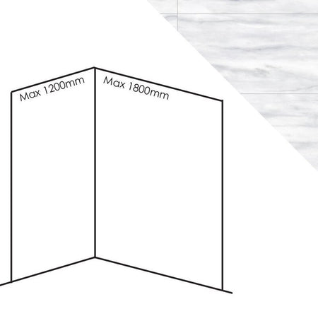 Bushboard Nuance Corner Pack B3 (for Shower Enclosures up to 1800mm) Estremox Tile - Brand New Bathrooms