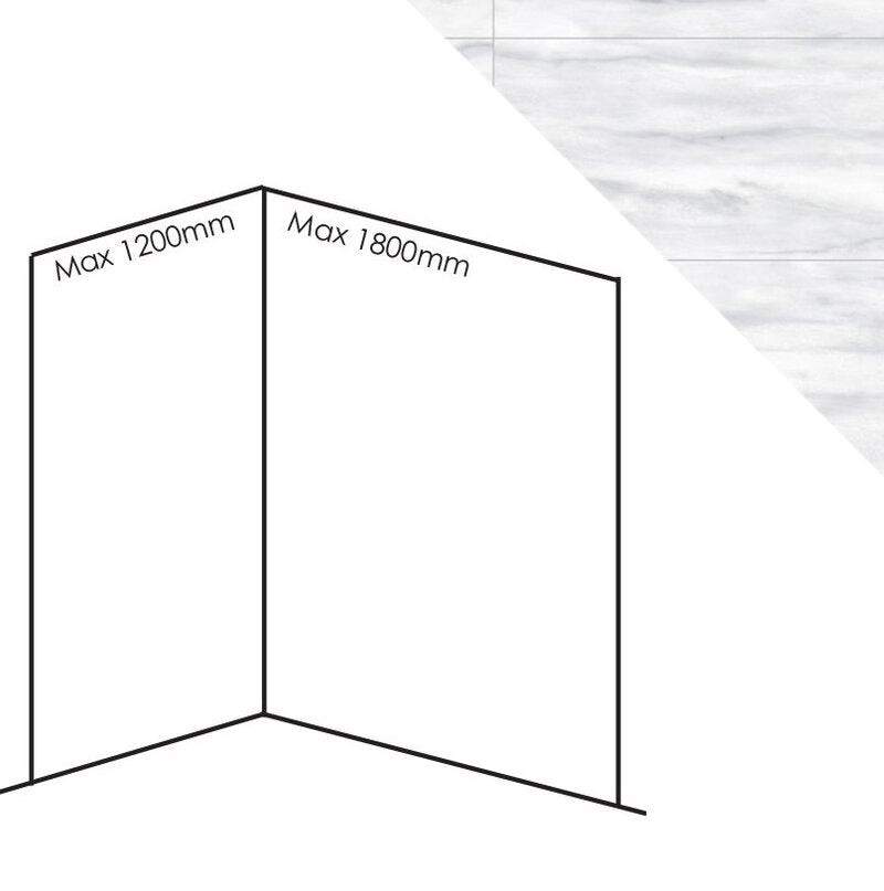 Bushboard Nuance Corner Pack B3 (for Shower Enclosures up to 1800mm) Estremox Tile - Brand New Bathrooms