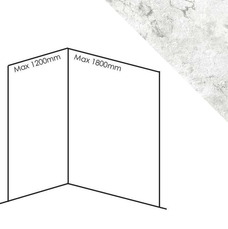 Bushboard Nuance Corner Pack B3 (for Shower Enclosures up to 1800mm) Misuo Marble - Brand New Bathrooms
