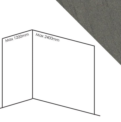 Bushboard Nuance Corner Pack C2 (for Shower Enclosures up to 2400mm) Natural Greystone - Brand New Bathrooms
