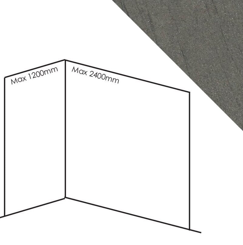 Bushboard Nuance Corner Pack C2 (for Shower Enclosures up to 2400mm) Natural Greystone - Brand New Bathrooms