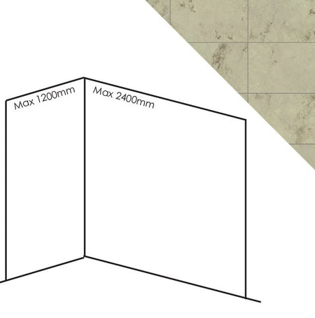 Bushboard Nuance Corner Pack C3 (for Shower Enclosures up to 2400mm) Amber Tile - Brand New Bathrooms