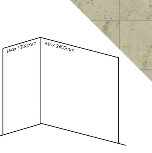 Bushboard Nuance Corner Pack C3 (for Shower Enclosures up to 2400mm) Amber Tile - Brand New Bathrooms