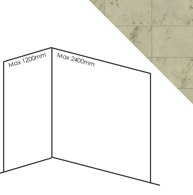 Bushboard Nuance Corner Pack C3 (for Shower Enclosures up to 2400mm) Amber Tile - Brand New Bathrooms