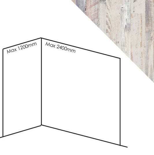 Bushboard Nuance Corner Pack C3 (for Shower Enclosures up to 2400mm) Chalky Limed Pine - Brand New Bathrooms