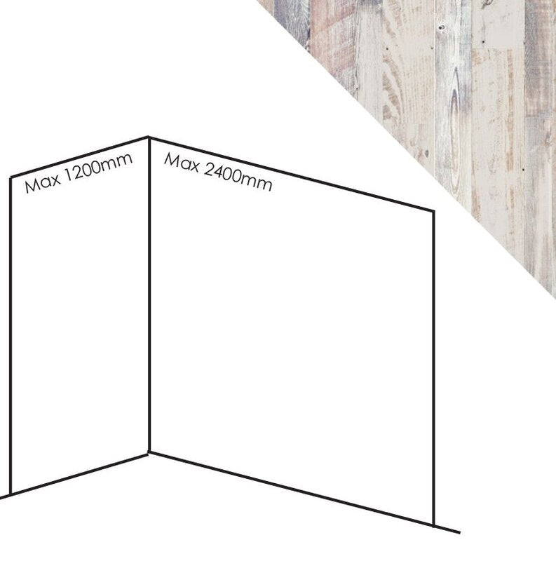 Bushboard Nuance Corner Pack C3 (for Shower Enclosures up to 2400mm) Chalky Limed Pine - Brand New Bathrooms