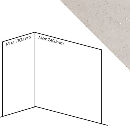 Bushboard Nuance Corner Pack C3 (for Shower Enclosures up to 2400mm) Doux Lime Quartz - Brand New Bathrooms