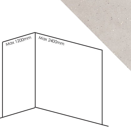 Bushboard Nuance Corner Pack C3 (for Shower Enclosures up to 2400mm) Doux Lime Quartz - Brand New Bathrooms