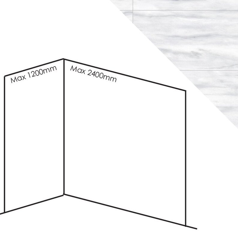 Bushboard Nuance Corner Pack C3 (for Shower Enclosures up to 2400mm) Estremox Tile - Brand New Bathrooms