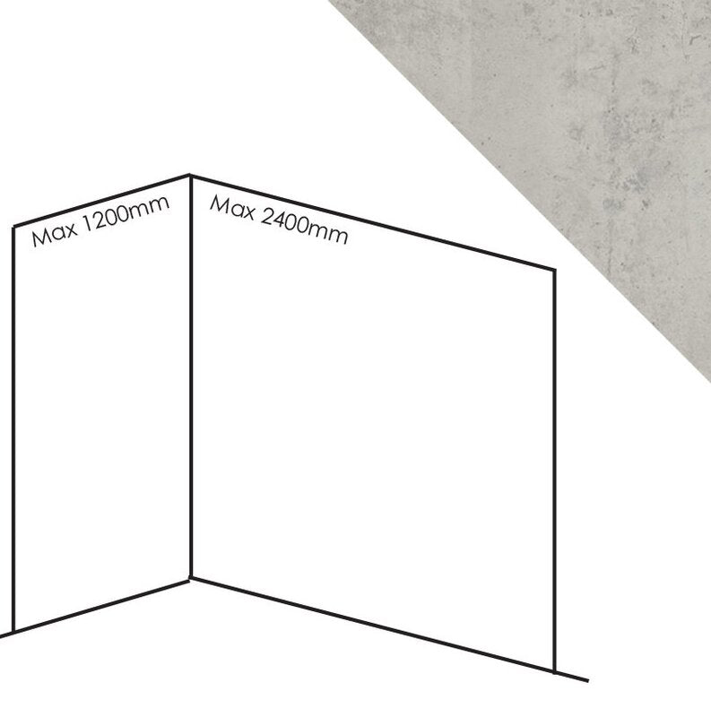 Bushboard Nuance Corner Pack C3 (for Shower Enclosures up to 2400mm) Light Portland - Brand New Bathrooms