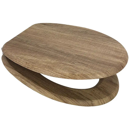 Euro Showers MDF Wood Veneer Universal Toilet Seat (9 colours) - Brand New Bathrooms