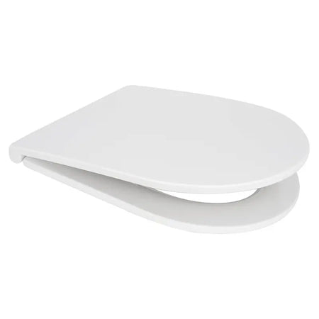 Euro Showers Short D One/D Slim D Shaped Toilet Seat (White) - Brand New Bathrooms