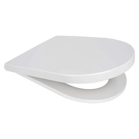 Euro Showers Middle D Style/D Slim D Shaped Toilet Seat (White) - Brand New Bathrooms