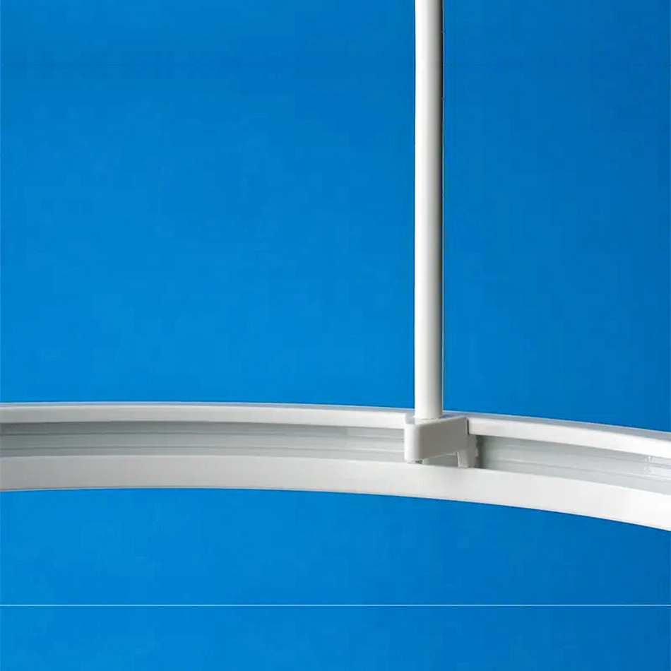 Euro Showers Professional Shower Curtain Track (3 x 1 metres, White)