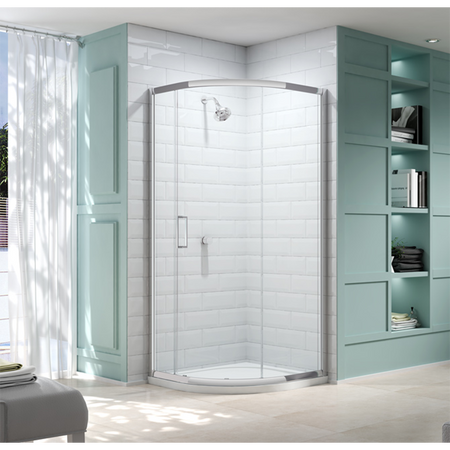 Merlyn 8 Series | 1 Door Quadrant (1 size, Chrome) - Brand New Bathrooms