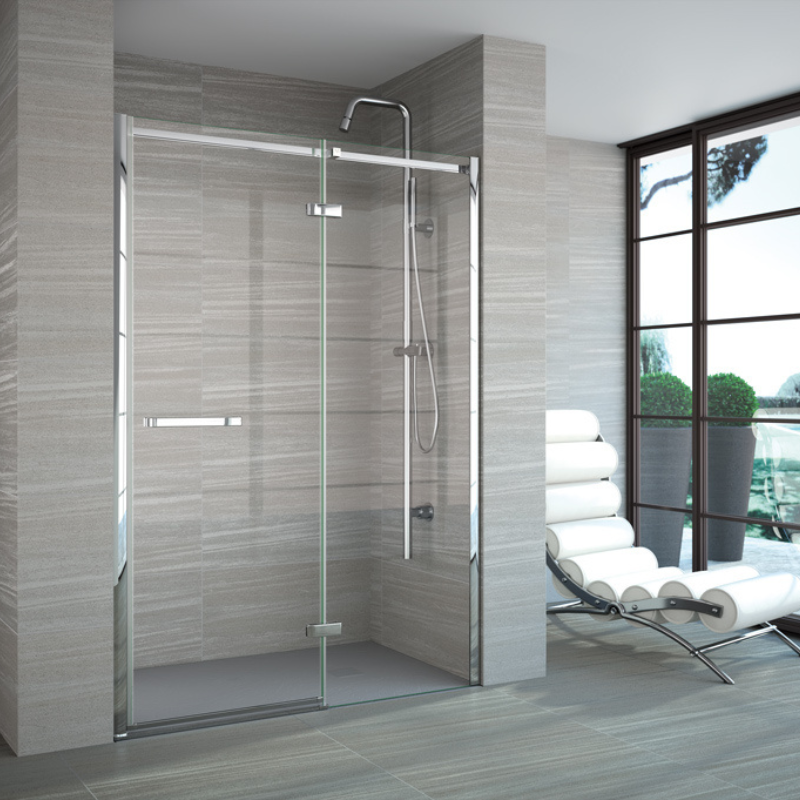 Merlyn 8 Series Frameless | Inline Shower Panel (5 sizes, Chrome)