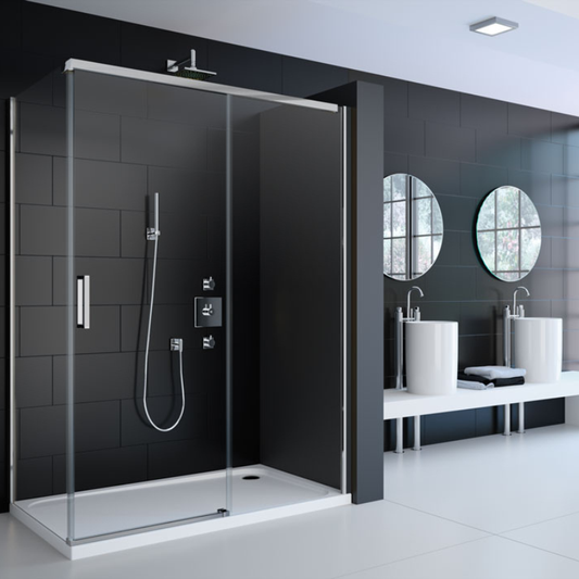 Merlyn 8 Series Frameless | Sliding Shower Door (2 sizes, Chrome)