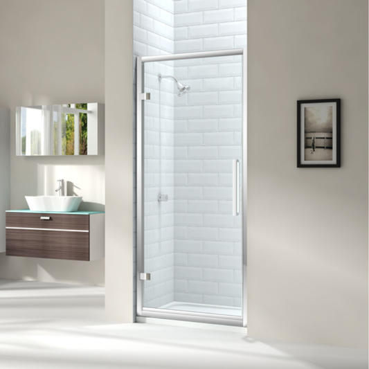Merlyn 8 Series | Hinged Shower Door (5 sizes, Chrome)