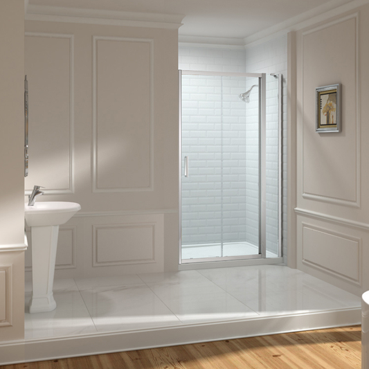 Merlyn 8 Series | Sliding Shower Door and Inline Panel (15 sizes, Chrome)