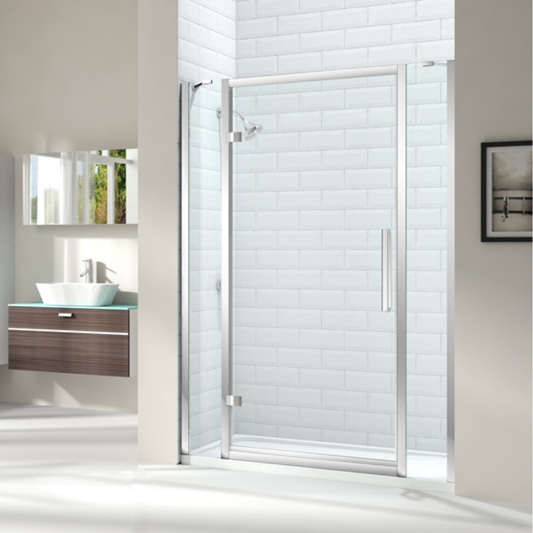 Merlyn 8 Series | Hinged Door and Inline Panel (9 sizes, Chrome)