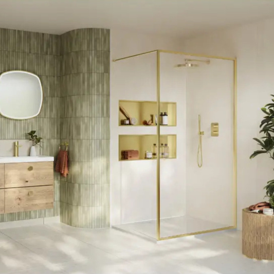 Merlyn 8mm | Framed Wetroom Panel | Walk-In Shower (4 sizes, 3 colours)