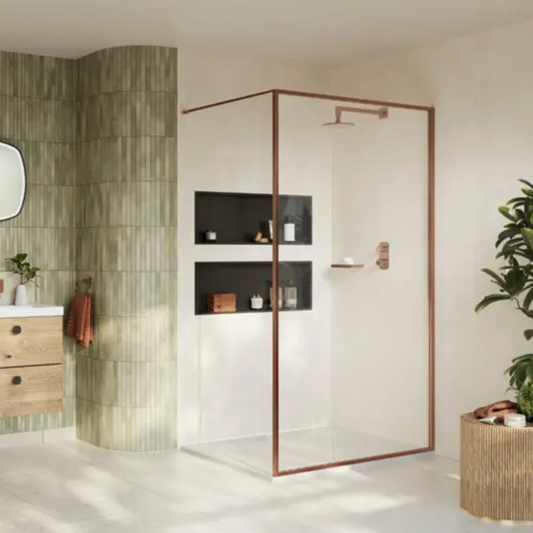 Merlyn 8mm | Framed Wetroom Panel | Walk-In Shower (4 sizes, 3 colours)