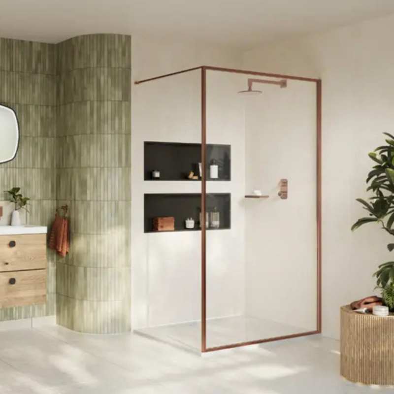 Merlyn 8mm | Framed Wetroom Panel | Walk-In Shower (4 sizes, 3 colours)