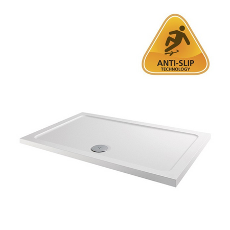 MX Elements Flat Top Rectangle ABS Stone Shower Tray (47 sizes) (Anti-Slip options available) - Brand New Bathrooms