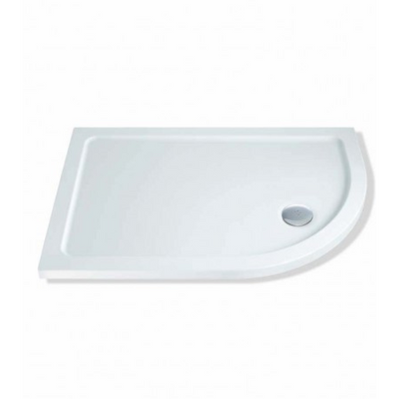 MX DucoStone Flat Top Offset Quadrant Low Profile 550 Radius Shower Tray (5 sizes) (Anti-Slip options available) - Brand New Bathrooms