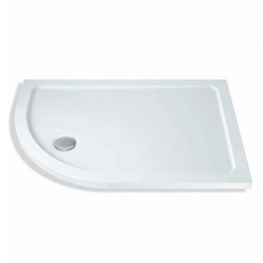 MX DucoLite Flat Top Offset Quadrant Low Profile 550 Radius Shower Tray (4 sizes) (Left or Right hand options))