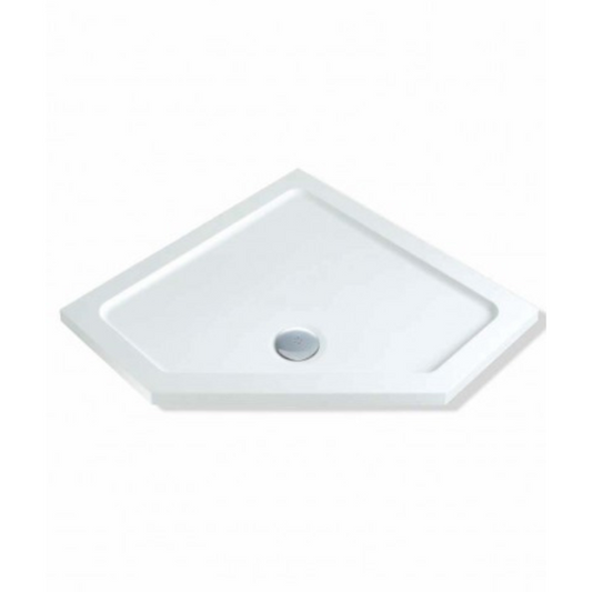 MX Elements Flat Top Pentangle ABS Low Profile Shower Tray (900 x 900mm) (Anti-Slip options available)