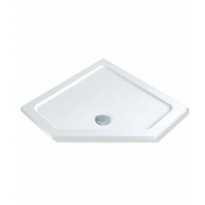MX Elements Flat Top Pentangle ABS Low Profile Shower Tray (1 size) (Anti-Slip option available) - Brand New Bathrooms