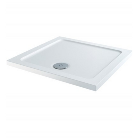 MX Elements Flat Top Square ABS Stone Shower Tray (7 sizes) (Anti-Slip options available) - Brand New Bathrooms