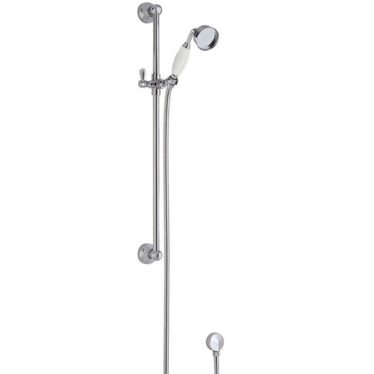 Nuie Traditional Slider Rail Kit (1 size, Chrome) - Brand New Bathrooms