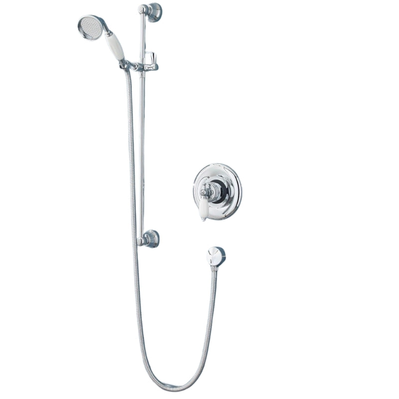 Nuie Traditional Slider Rail Kit (1 size, Chrome) - Brand New Bathrooms