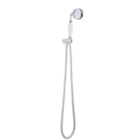 Hudson Reed Traditional Wall Mounted Hand Shower Set - Chrome/White - Brand New Bathrooms