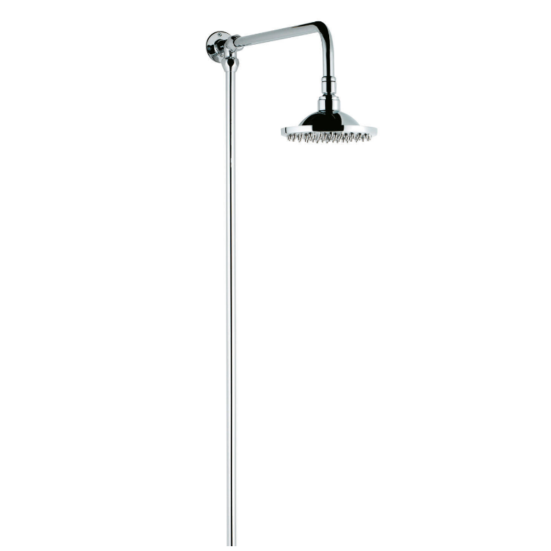 Hudson Reed Shower Kits Rigid Riser Kit - Chrome / White - Brand New Bathrooms