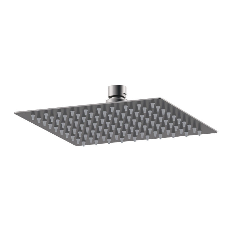 Nuie Square Fixed Shower Head (Brushed Pewter) - Brand New Bathrooms