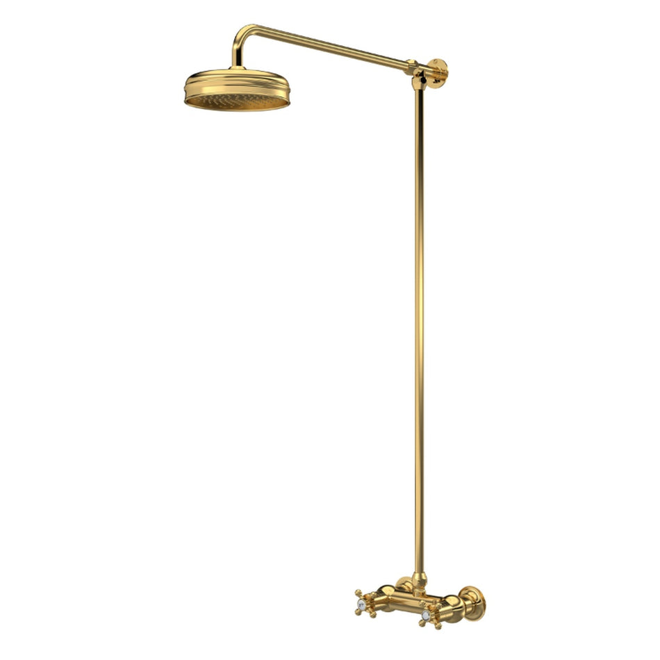 Old London Traditional Thermostatic Shower Valve & Kit (Brushed Brass)