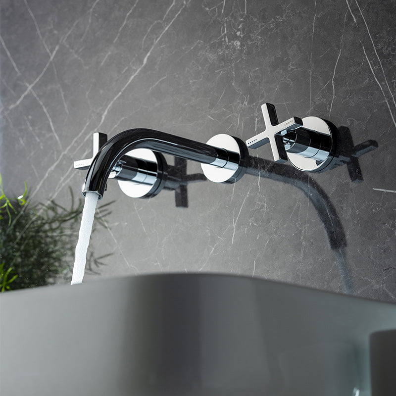 Abode Serenitie Wall Mounted Basin Mixer Tap (1 size, 2 colours)