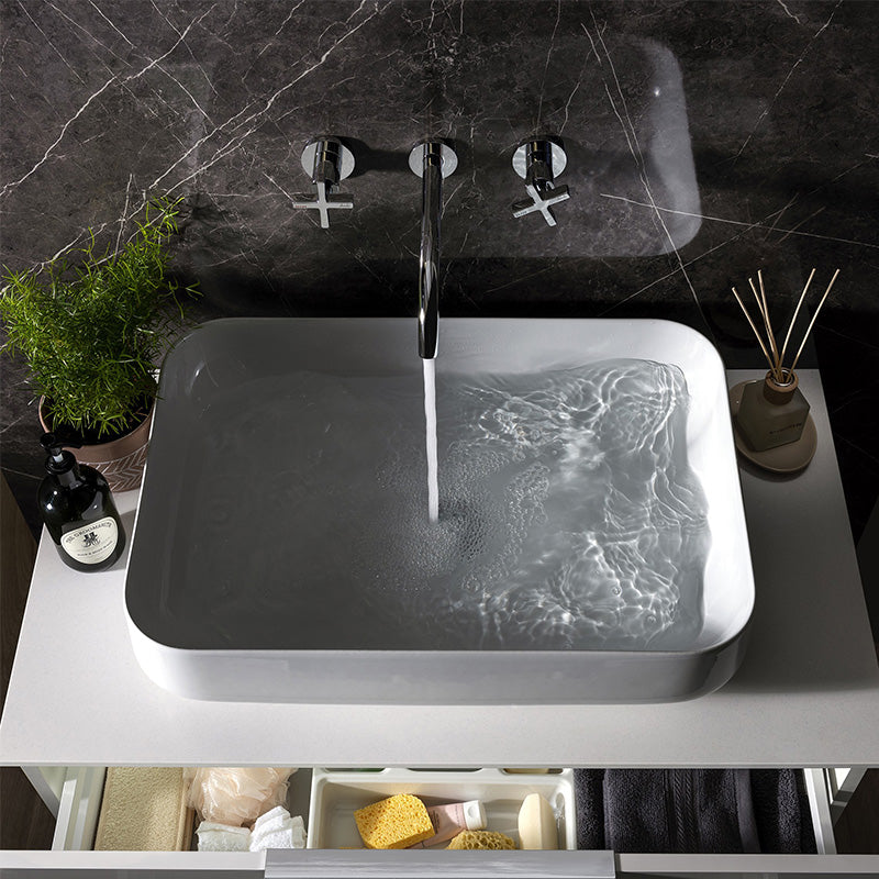 Abode Serenitie Wall Mounted Basin Mixer Tap (1 size, 2 colours)