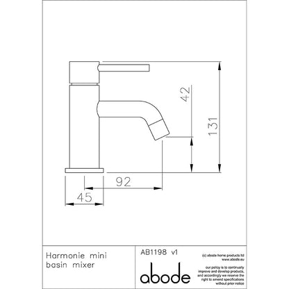 Abode Harmonie Basin Mixer Tap (3 styles, 2 colours)