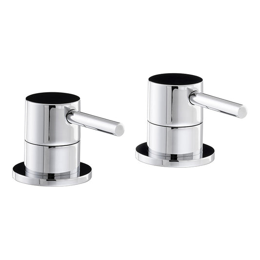 Abode Harmonie Round Bath Filler Panel Valves (Pair) (1 size, 2 colours)
