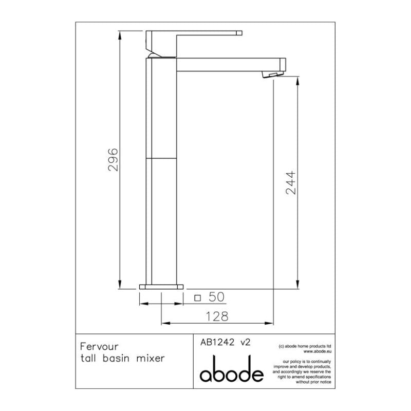 Abode Fervour Basin Mixer Tap (2 styles, Chrome)
