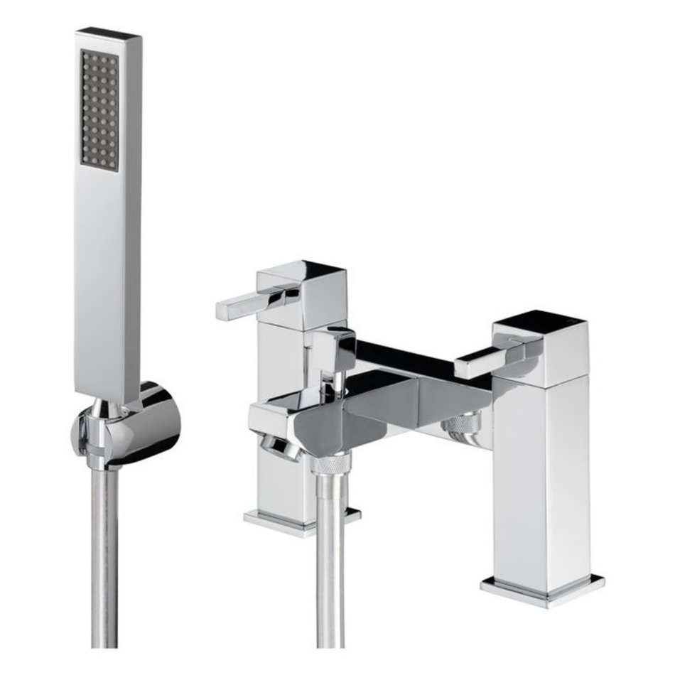 Abode Zeal Deck Mounted Bath & Shower Mixer with Shower Handset (Chrome)